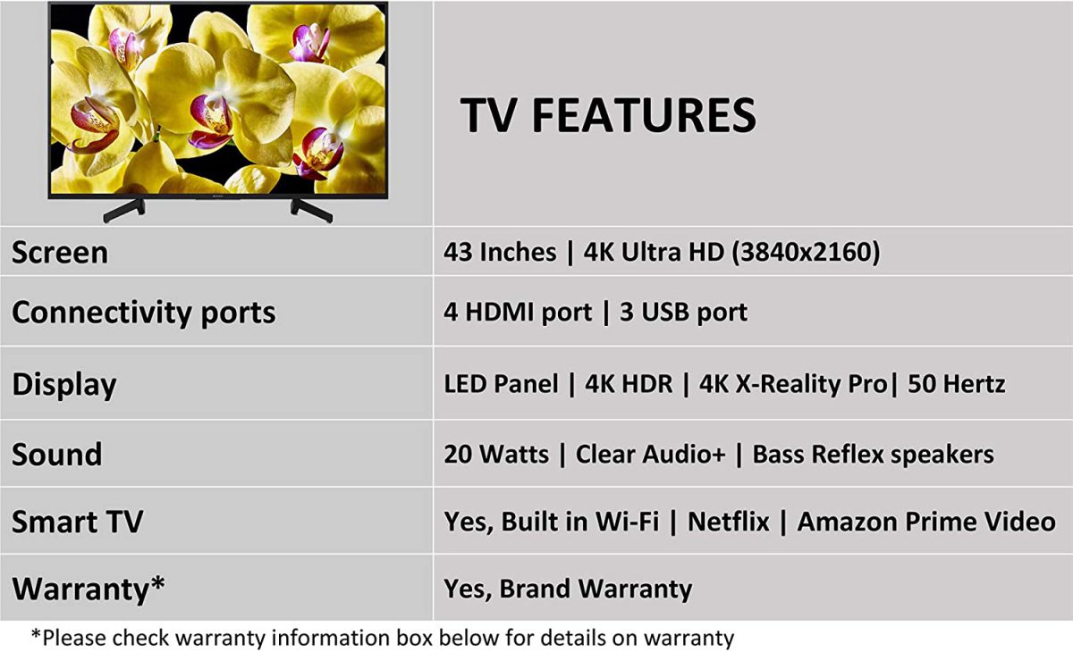 تلویزیون 49 اینچ 4K سونی مدل 49X8000G
