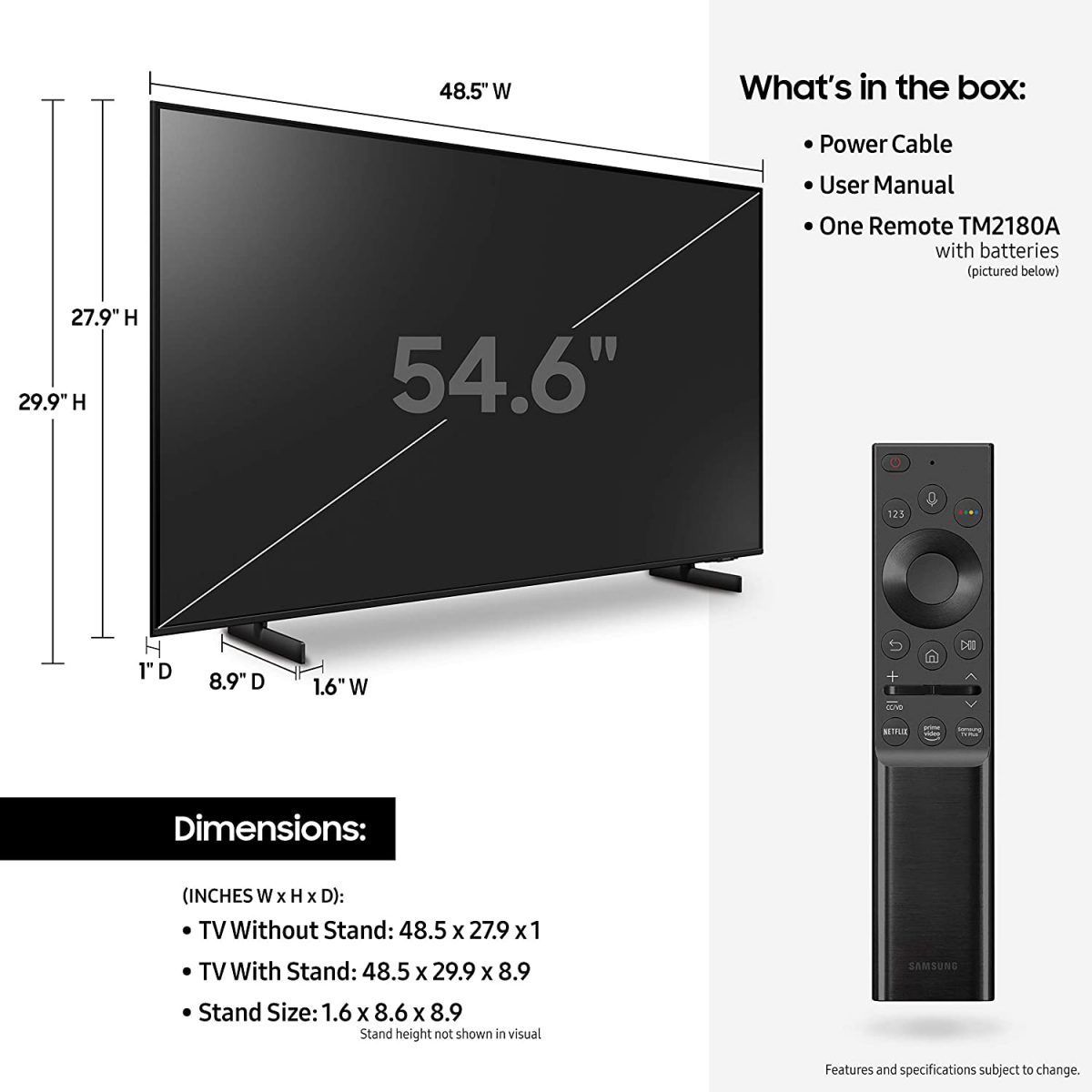 تلویزیون 55 اینچ 4K سامسونگ مدل 55AU8000