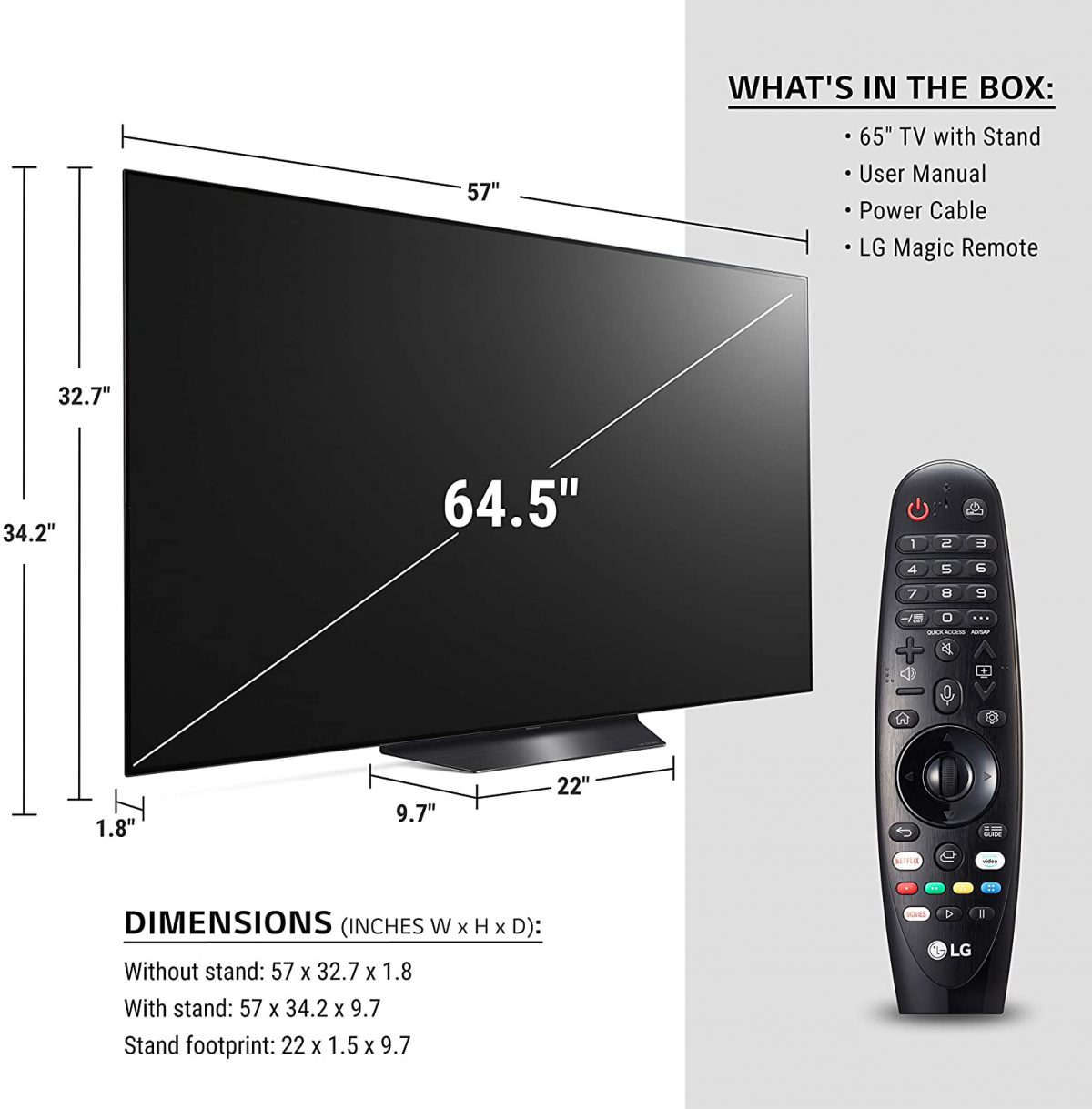 تلویزیون 65 اینچ 4K OLED ال جی مدل 65BXPVA